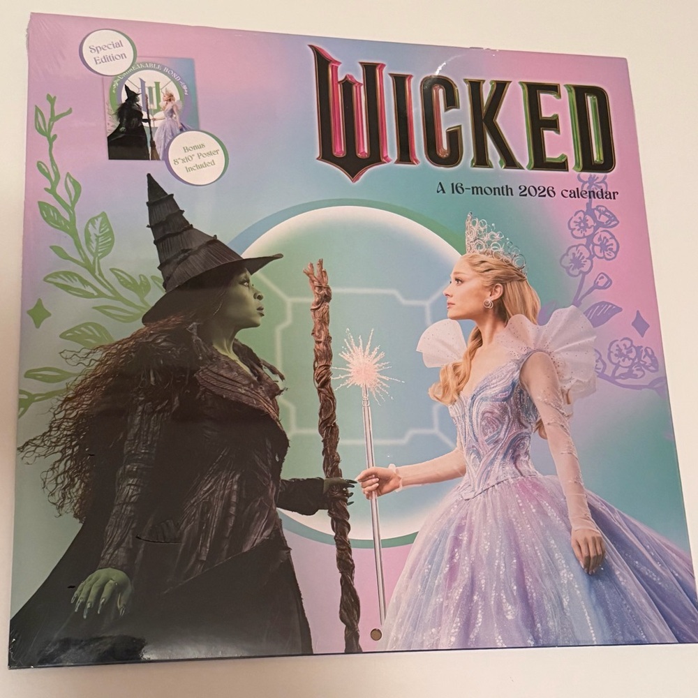 WICKED 2026 Calendar - 16 Month Calendar with Special Edition Poster